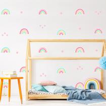 Adesivo de Parede para Quarto de Menina Arco-Iris Cobre 3m² Adesivo de Parede para Quarto de Menina Arco-Iris Cobre 3m²