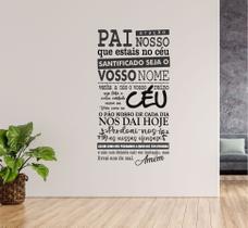 Adesivo de Parede Para Sala e Igrejas Oração do Pai Nosso