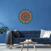 Adesivo de Parede para Sala Mandala Azul Turquesa Adesivo de Parede para Sala Mandala Azul Turquesa