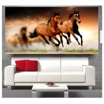 Adesivo De Parede Para Salas Cavalos 2x1m Quarto Painel S256