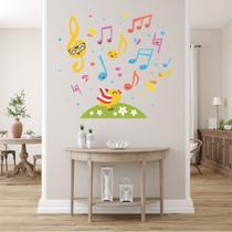 Adesivo de Parede Passarinho Cantor e Notas Musicais Kids Adesivo de Parede Passarinho Cantor e Notas Musicais Kids
