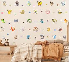 Adesivo de Parede Pokemon Jogos Desenhos Completo Tam m Quarto Grande Juvenil Infantil