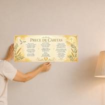 Adesivo de Parede Prece de Cáritas 60cm x 24 cm - Oração Formato na Horizontal