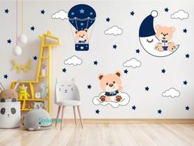 Adesivo De Parede Principe Urso Rei Lua
