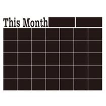 Adesivo de parede Programação de PVC Blackboard este mês Office Blac - generic