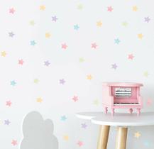 Adesivo De Parede Quarto Infantil Estrelas aquarela