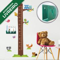 Adesivo de Parede Quarto Infantil Régua Floresta Livreiro Adesivo de Parede Quarto Infantil Régua Floresta Livreiro