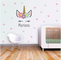 Adesivo De Parede Quarto Infantil Unicórnio Bolinhas Candy