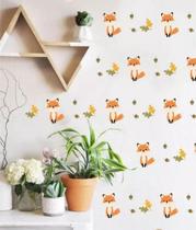 Adesivo De Parede Quarto Sala Raposas Kit Miniaturas