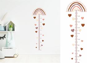 Adesivo de Parede Régua de Crescimento Arco Iris Boho Adesivo de Parede Régua de Crescimento Arco Iris Boho