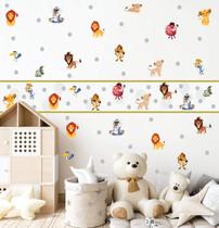 Adesivo De Parede Rei Leão Cute Baby Com Faixa Border Adesivo De Parede Rei Leão Cute Baby Com Faixa Border