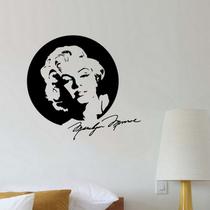 Adesivo de parede Retrato e assinatura de Marilyn Monroe para casa