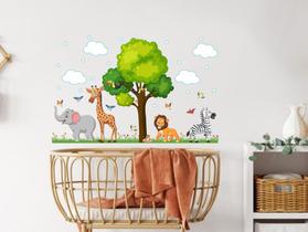 Adesivo de Parede Safari Animais Fazendinha Elefante Girafa Adesivo de Parede Safari Animais Fazendinha Elefante Girafa