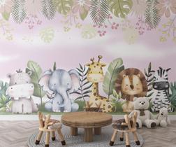 Adesivo de Parede Safari Rosa 280X260 - ALGIDECOR Adesivo de Parede Safari Rosa 280X260 - ALGIDECOR