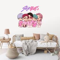 Adesivo de Parede Sajaboys Guerreiras do K-pop Musica Chibi