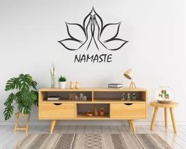 Adesivo De Parede Sala De Meditação Namaste Buda Flor Lotus
