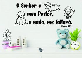 Adesivo De Parede Salmo 23 Ovelhas - O Senhor É Meu Pastor