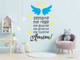 adesivo de parede santo anjo asas quarto infantil