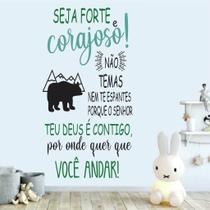 Adesivo de Parede Seja Forte e Corajoso