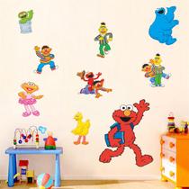 Adesivo de parede Sesame Street Cartoon para sala de crianças ou sala de jogos