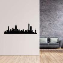 Adesivo de Parede Skyline Nova York Silhueta Prédios Decoração Adesivo de Parede Skyline Nova York Silhueta Prédios Decoração