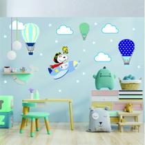 Adesivo de Parede Snoopy Aviador - Balões - Colakoala - Quarto de Meninos