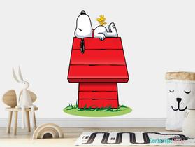 adesivo de parede snoopy casinha e woodstok