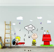 Adesivo de Parede Snoopy Charlie Brown e Frase Adesivo de Parede Snoopy Charlie Brown e Frase