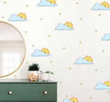 Adesivo De Parede Sol E Nuvem Candy Colors Clean