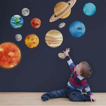 Adesivo de parede Solar System para decoração infantil de tamanho grande