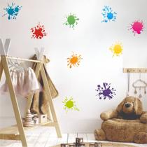 Adesivo de Parede Splash de Tinta Decoração Divertida