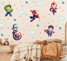 adesivo de parede super heróis pedrinhas aquarela nuvens decoração infantil cute baby adesivo de parede super heróis pedrinhas aquarela nuvens decoração infantil cute baby