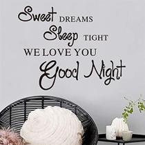 Adesivo de parede Sweet Dreams Good Night PVC 32x42cm