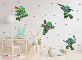 adesivo de parede tartarugas ninjas desenho infantil
