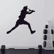 Adesivo de Parede Tenista Esporte Tenis Raquete Jogo Adesivo de Parede Tenista Esporte Tenis Raquete Jogo