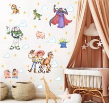 adesivo de parede toy story aquarela woody buzz cute