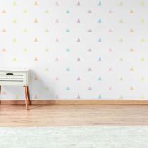 Adesivo de Parede Triângulos Aquarela 121un Cobre 5m² Adesivo de Parede Triângulos Aquarela 121un Cobre 5m²