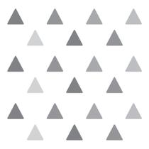 Adesivo De Parede Triangulos Decorativos Geométricos Cinza