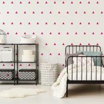 Adesivo de Parede Triângulos Rosa Pink 121un Adesivo de Parede Triângulos Rosa Pink 121un