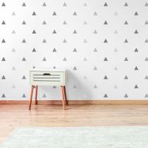 Adesivo de Parede Triangulos Tons de Cinza 105un Adesivo de Parede Triangulos Tons de Cinza 105un