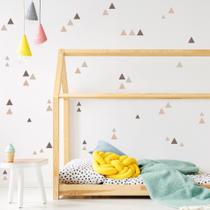 Adesivo de Parede Triangulos Tons de Marrom 91un