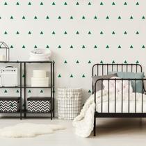 Adesivo de Parede Triângulos Verde Escuro 121un Adesivo de Parede Triângulos Verde Escuro 121un