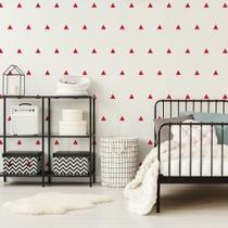 Adesivo de Parede Triângulos Vermelhos 121un Adesivo de Parede Triângulos Vermelhos 121un