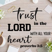 Adesivo de parede Trust in the Lord Provérbios 3:5 Versículo Bíblico Adesivo de parede Trust in the Lord Provérbios 3:5 Versículo Bíblico