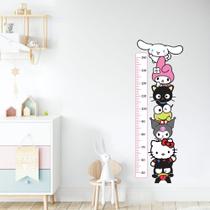 Adesivo de Parede Turma da Hello Kitty Régua de Crescimento Cute Baby