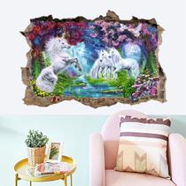 Adesivo de parede Unicorn Forest Magical Fantasy Scene 70x50cm Adesivo de parede Unicorn Forest Magical Fantasy Scene 70x50cm