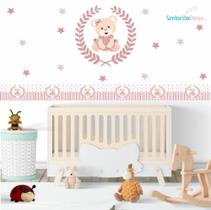 adesivo de parede ursinha e faixa border decoração meninas adesivo de parede ursinha e faixa border decoração meninas