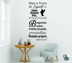 Adesivo De Parede Versículos Galatas 5:22 - Frases Biblicas