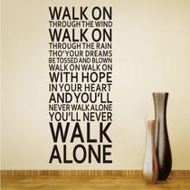 Adesivo de parede Walk On Inspirational Quote 57x140cm PVC Adesivo de parede Walk On Inspirational Quote 57x140cm PVC