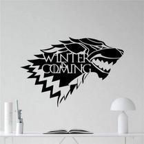 Adesivo de parede Winter is Coming Wolf Head Home Decor 45x50cm